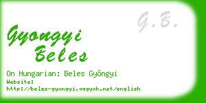 gyongyi beles business card